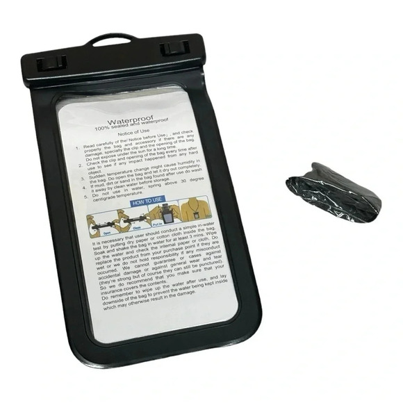 Dry Code Waterproof Phone Case, Black & Clear - Picture 4 of 4